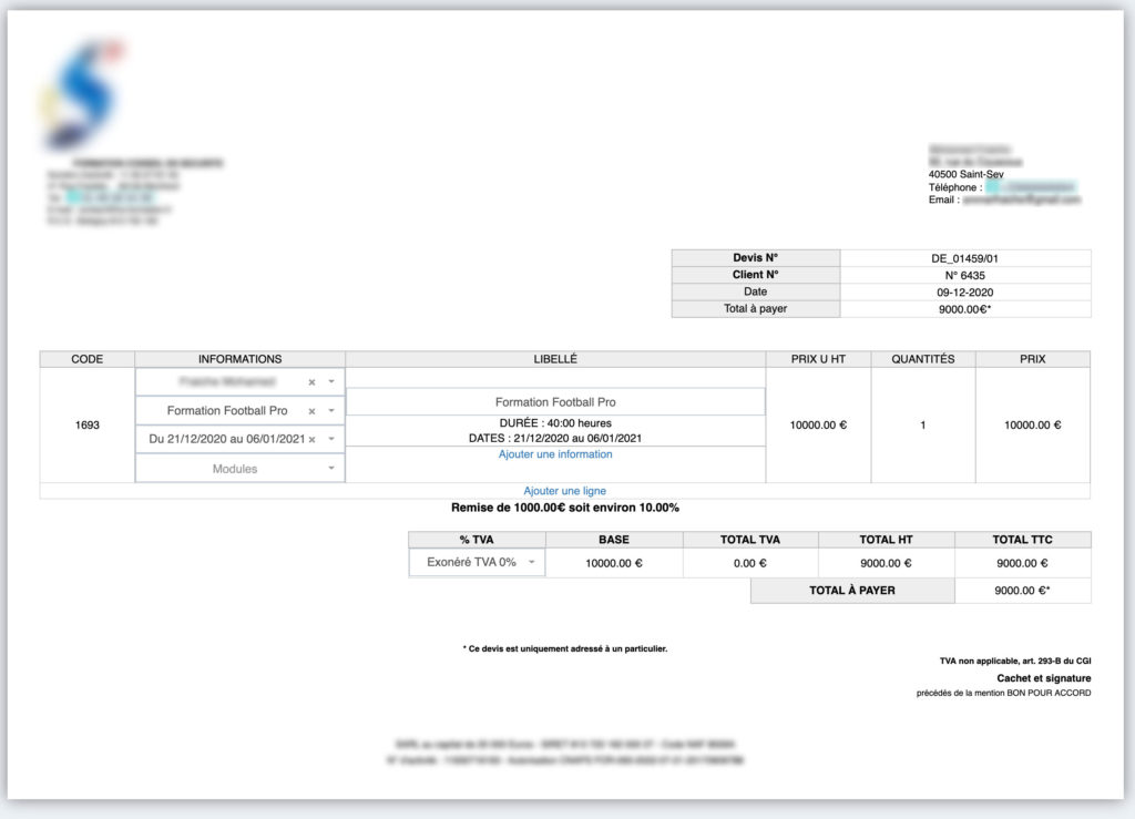 devis support fresh management